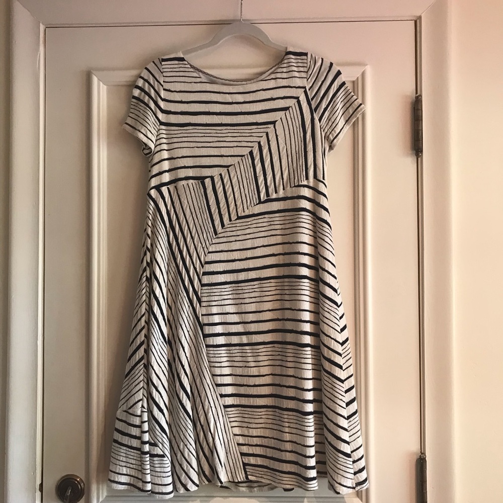 Anthropologie patchwork striped dress